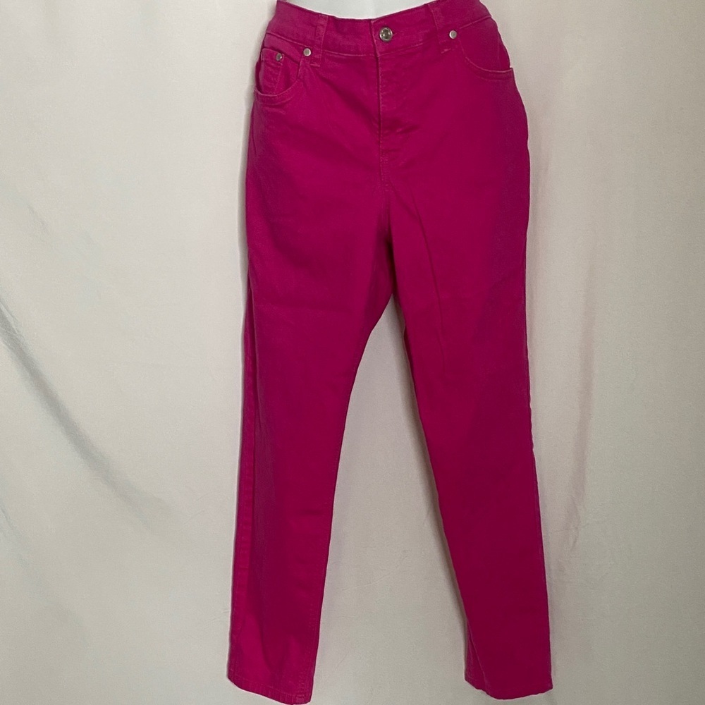 Jaclyn Smith Vibrant Pink Straight Leg Jeans